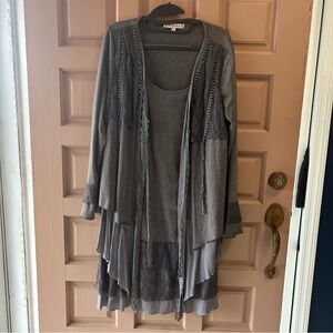 Young Essence Charcoal Layered Dress